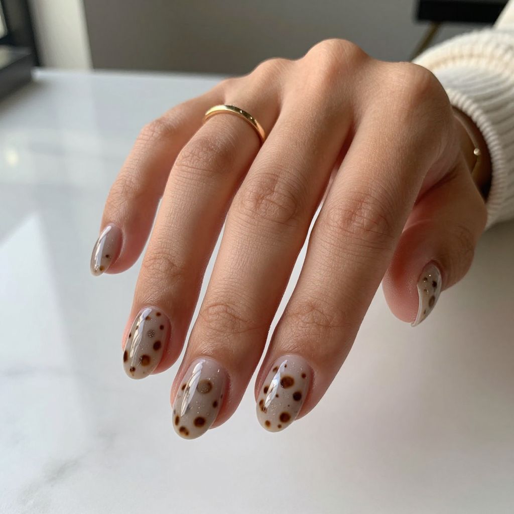 Neutral Tortoise with Textured Spots