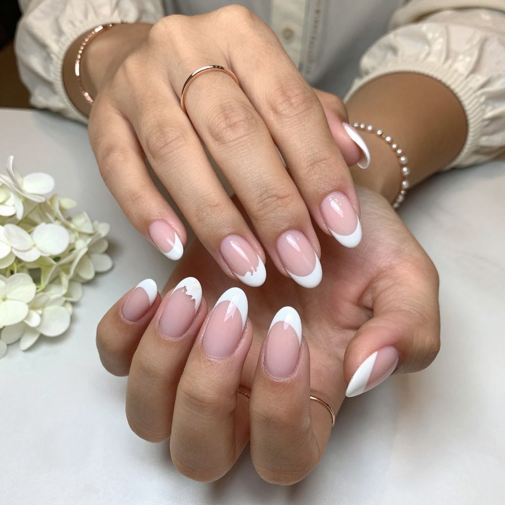 Uneven French Manicure Remix