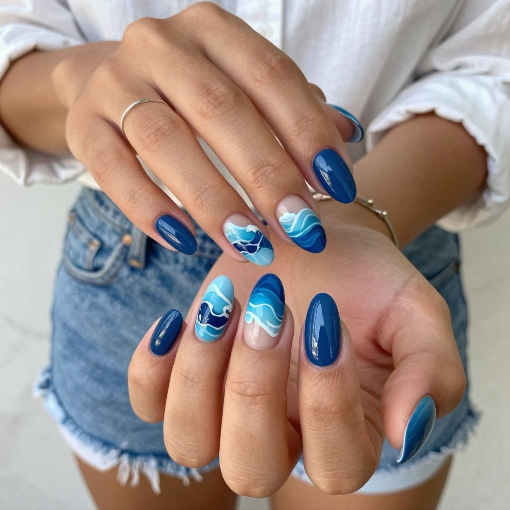 Ocean Blue Wave Accents