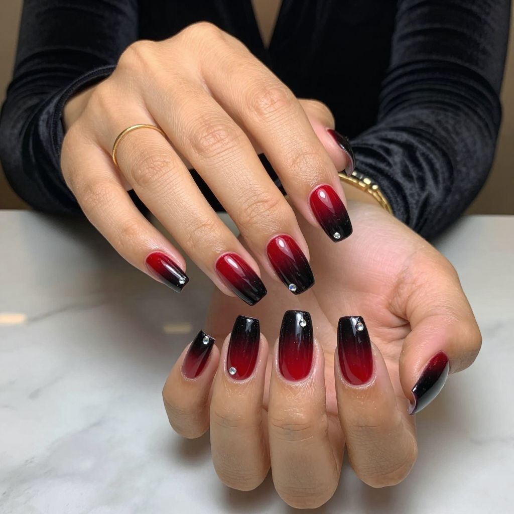 Dark Gradient With Gem Drops