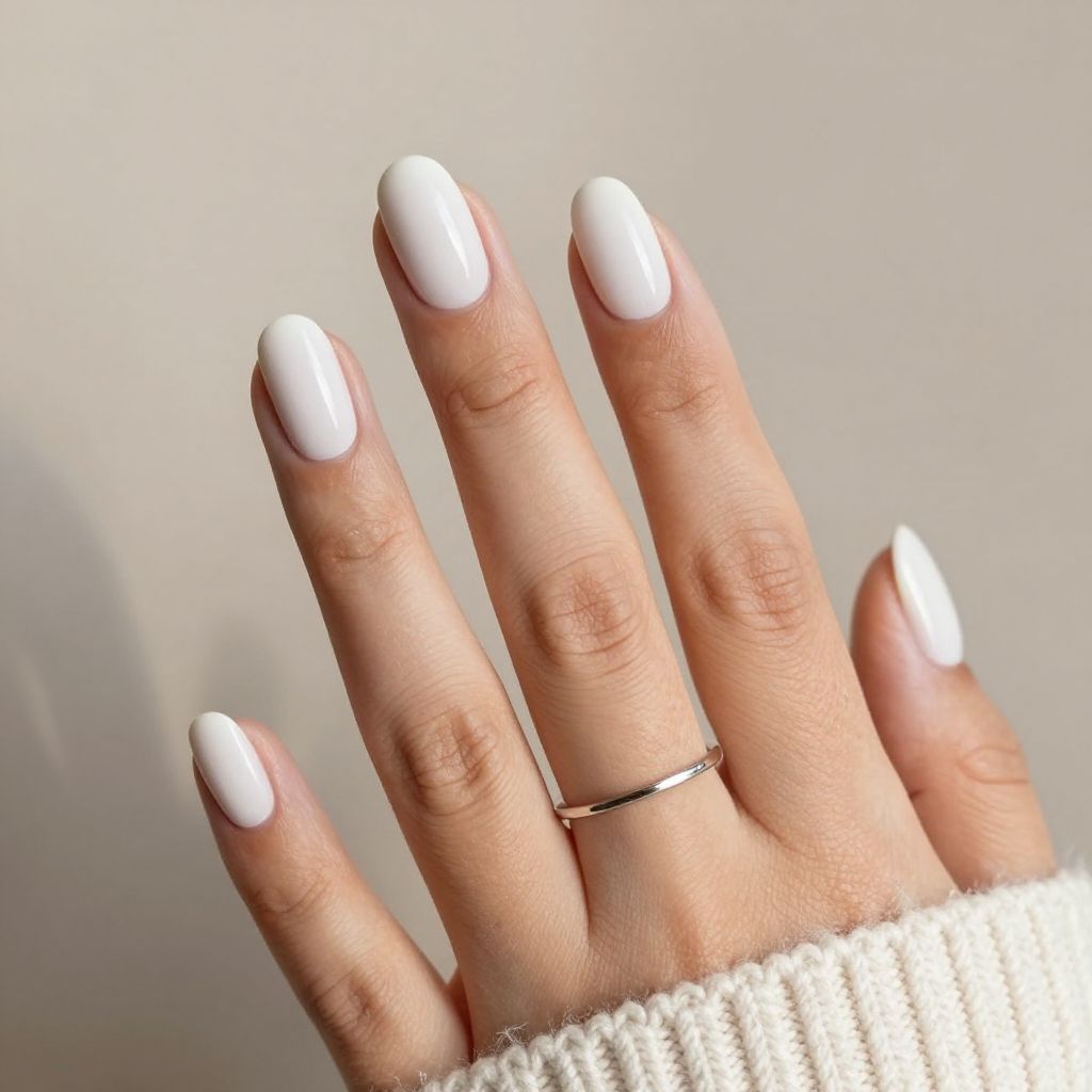 Minimalist Matte White Cat Eye