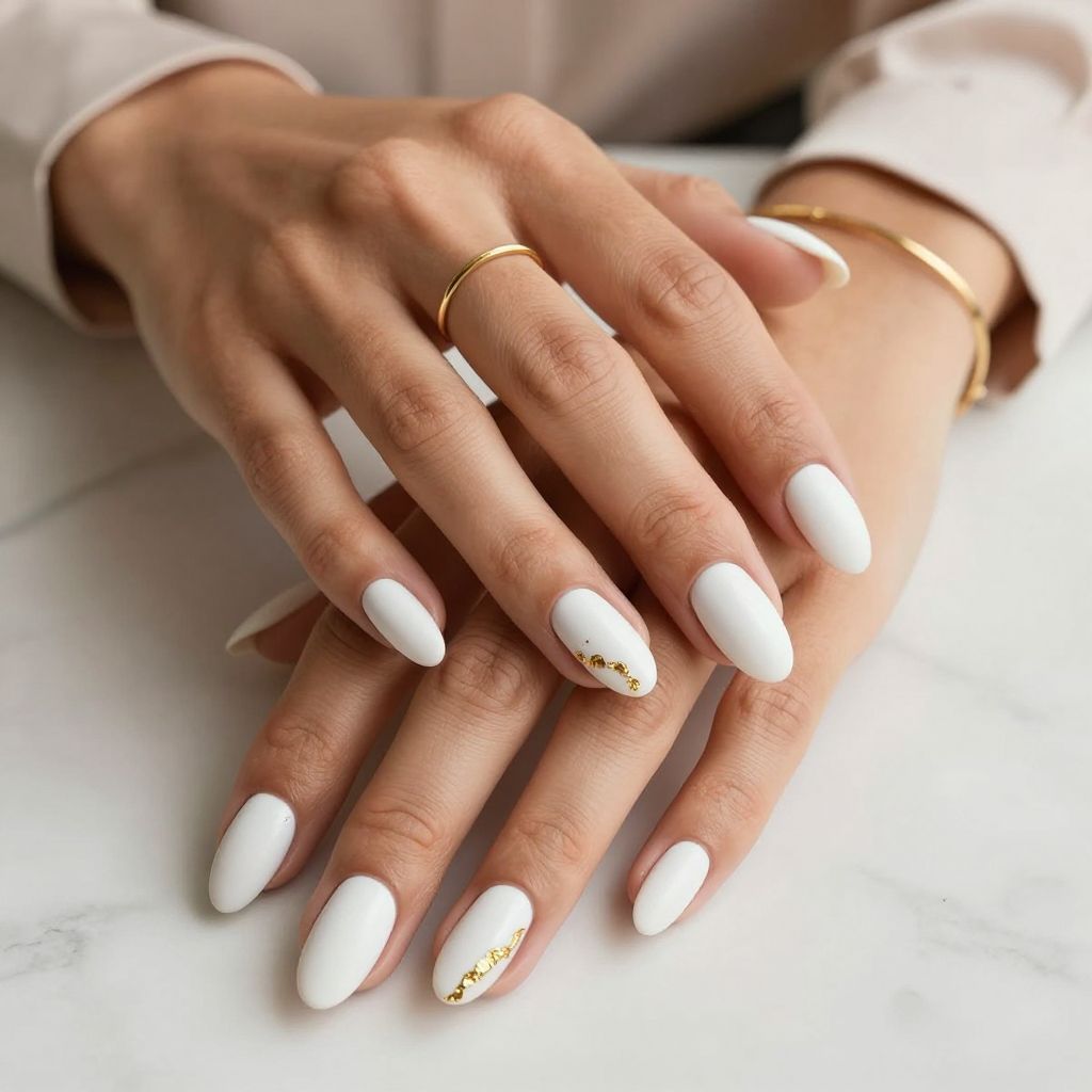 Classic Matte White with Gold Foil