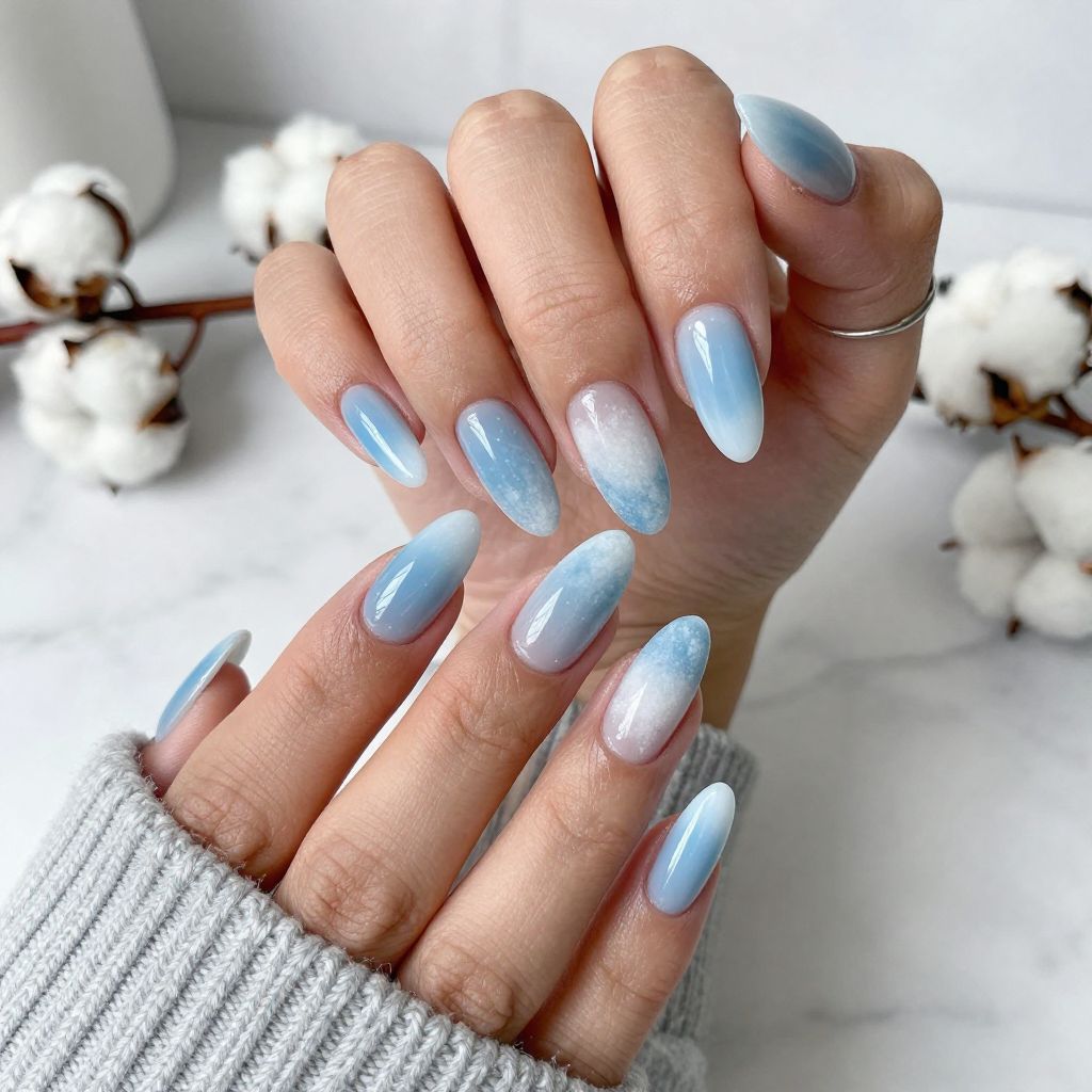 Icy Blue with Frosted Tips