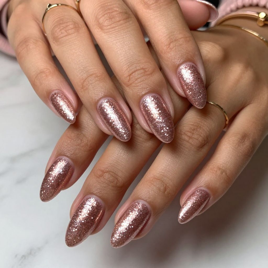 Rose Gold Glitter Explosion