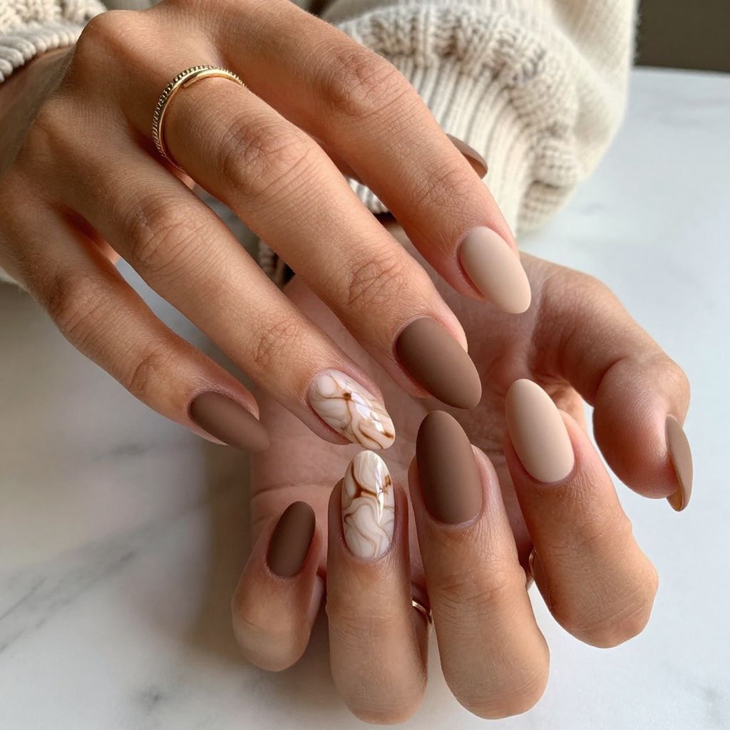 Earthy Tones with Marble Accent