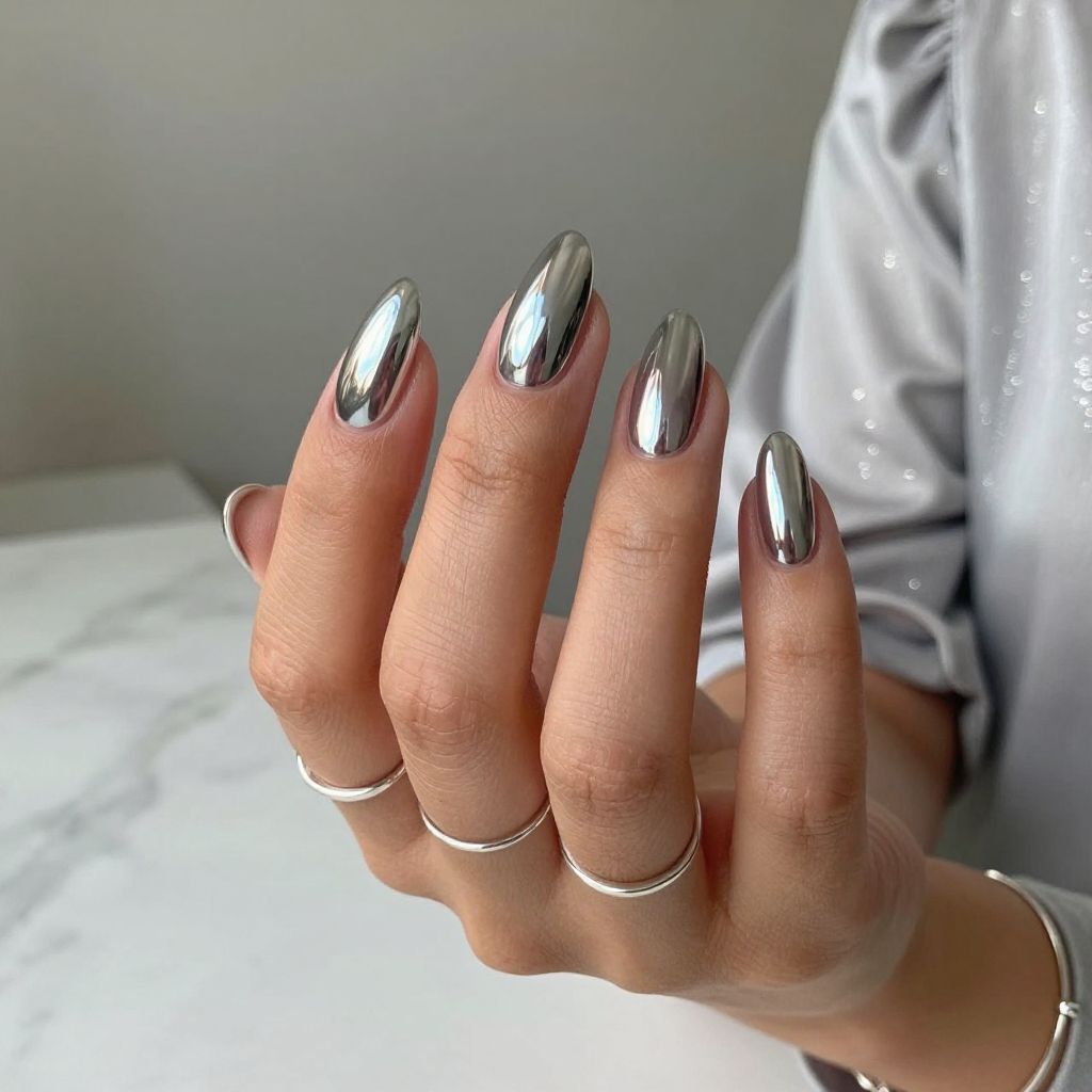 Chrome Silver Futuristic Vibes