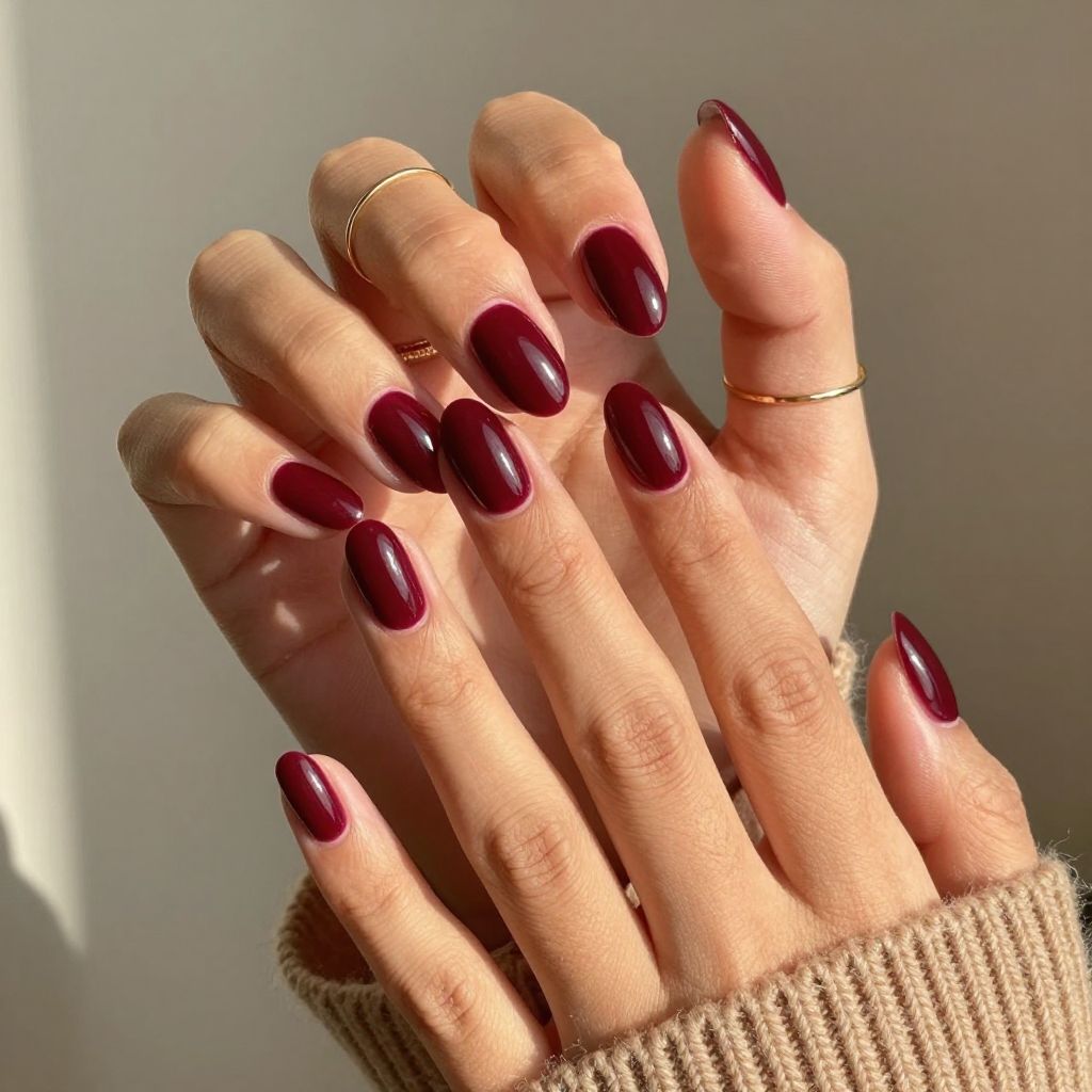 Bold Burgundy with Glossy Shine