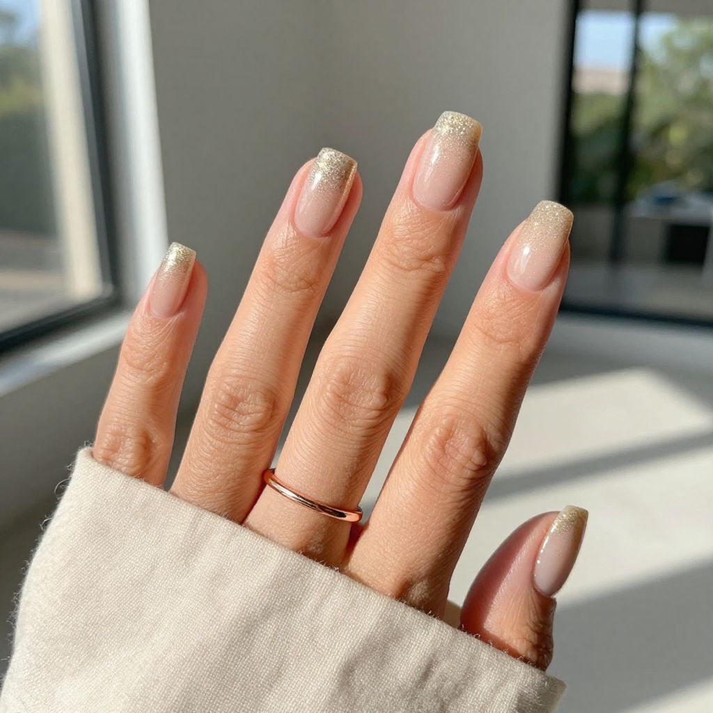 Sandy Glitter Tips