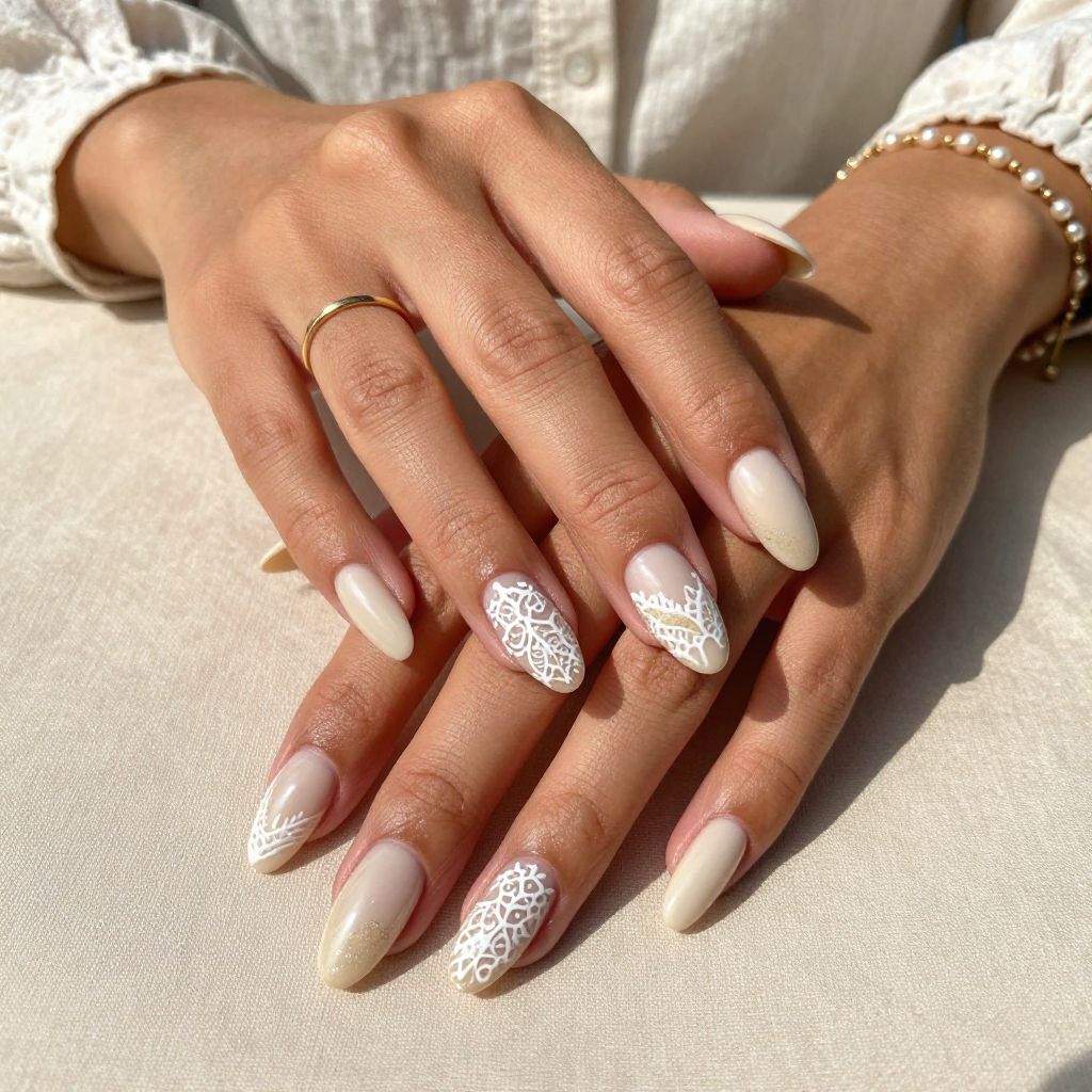 Ivory Lace Waves
