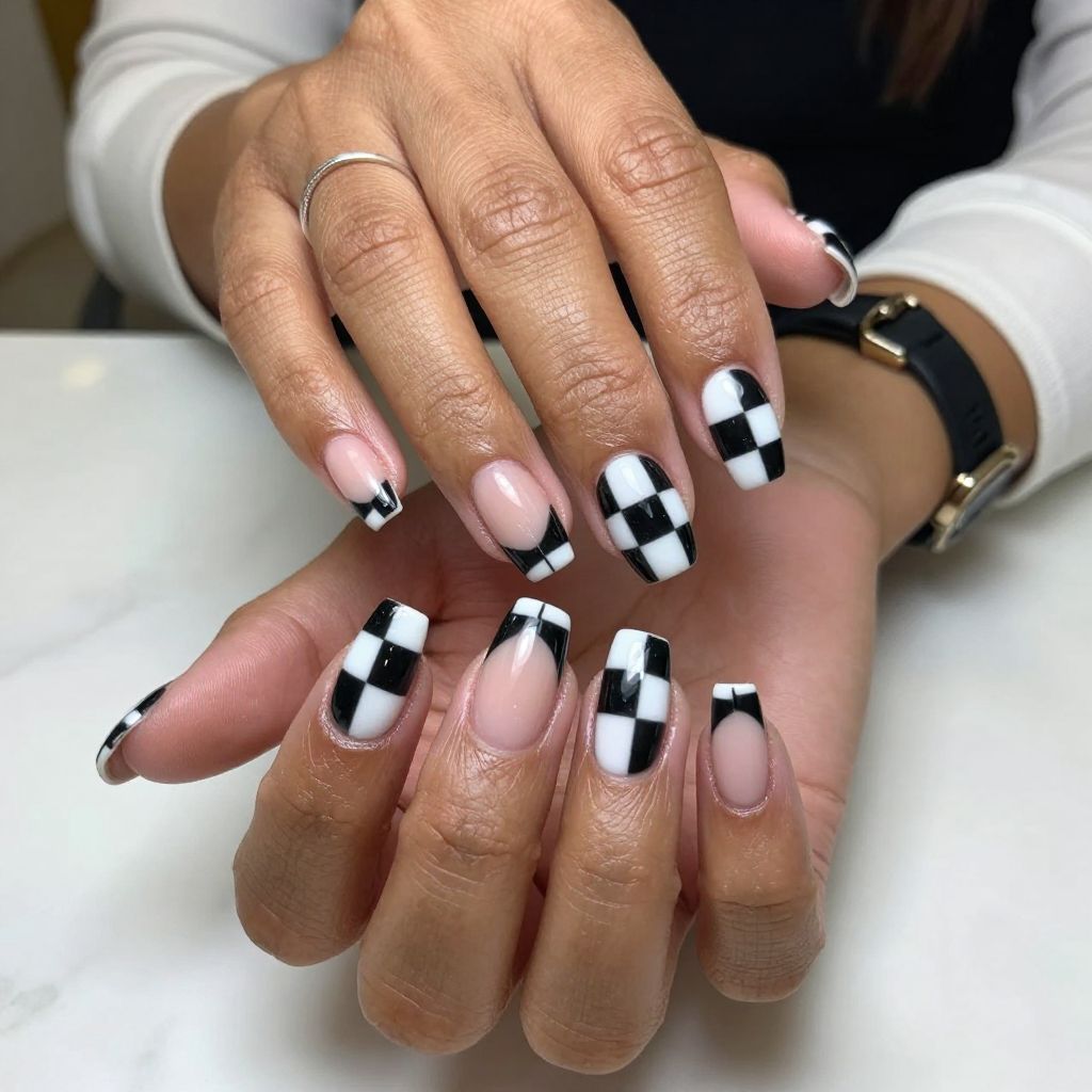 Classic Black and White Checkerboard