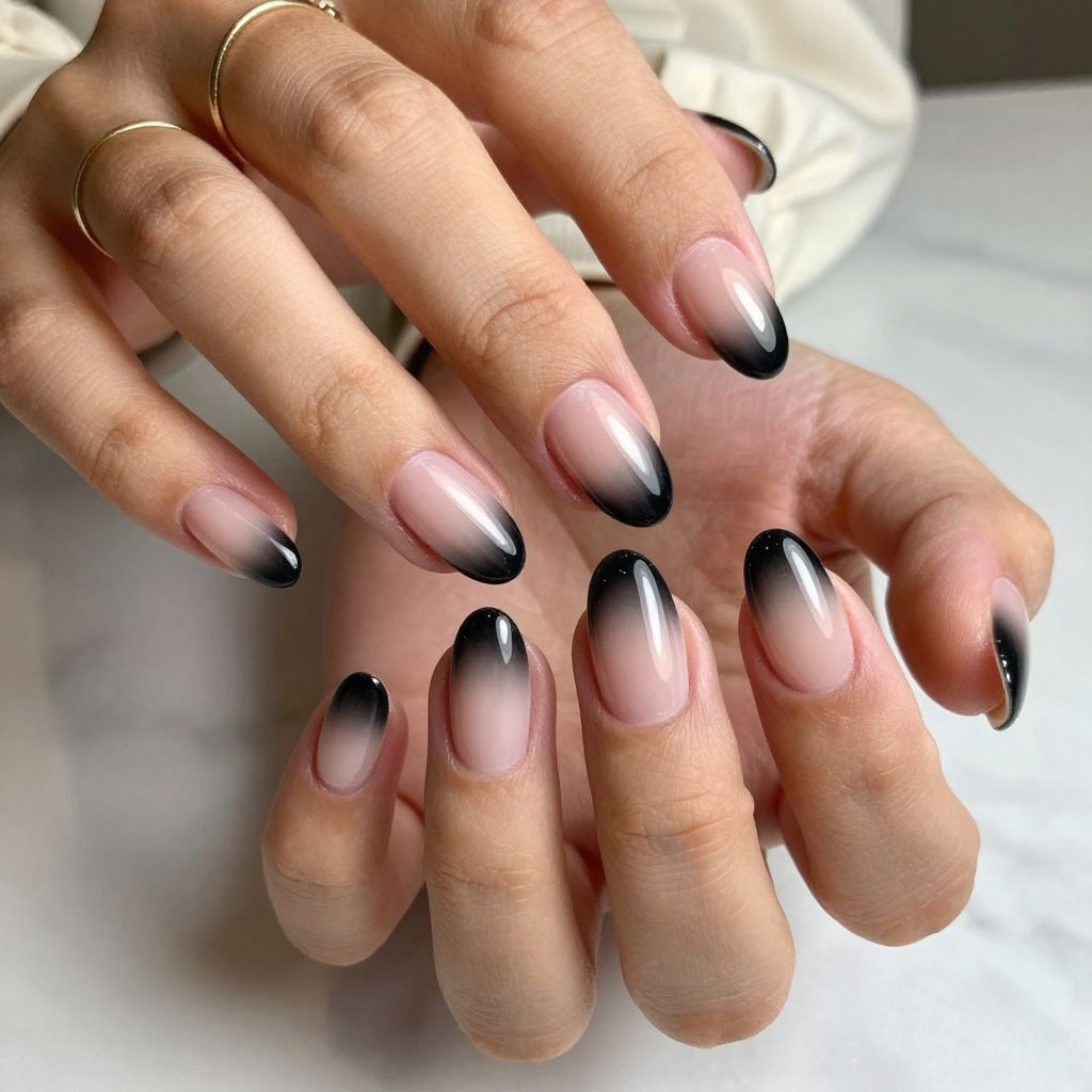 Transparent Black Gradient Tips