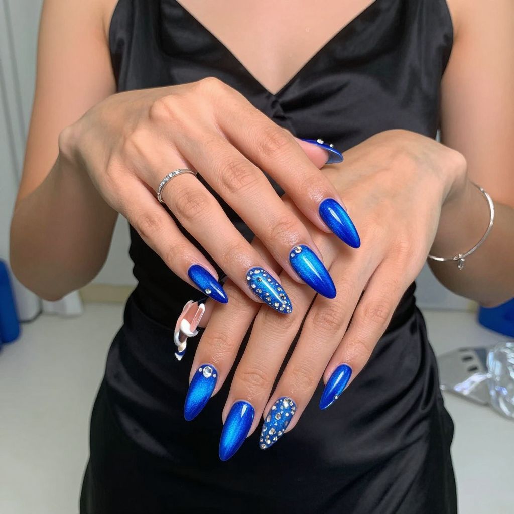 Electric Blue With Crystal Sparkle