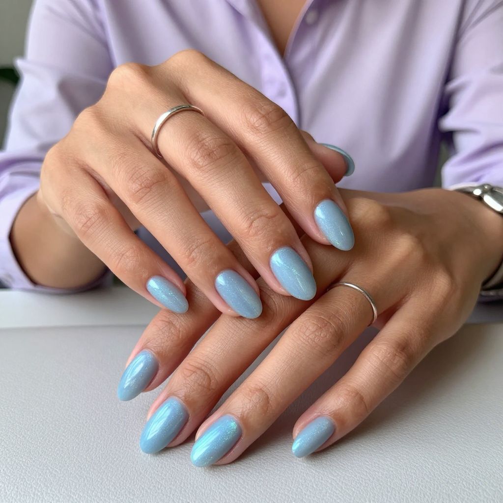 Soft Blue Opal Glow