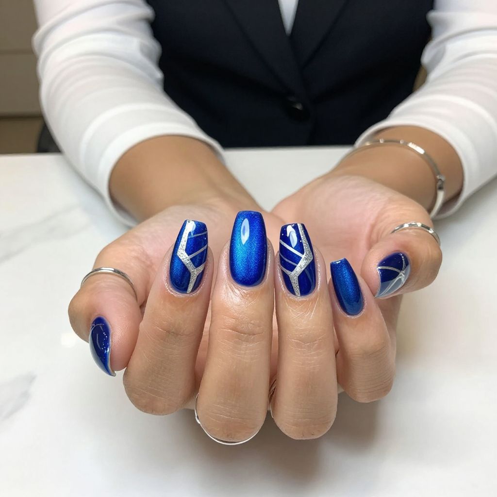 Royal Blue Geometric Pop