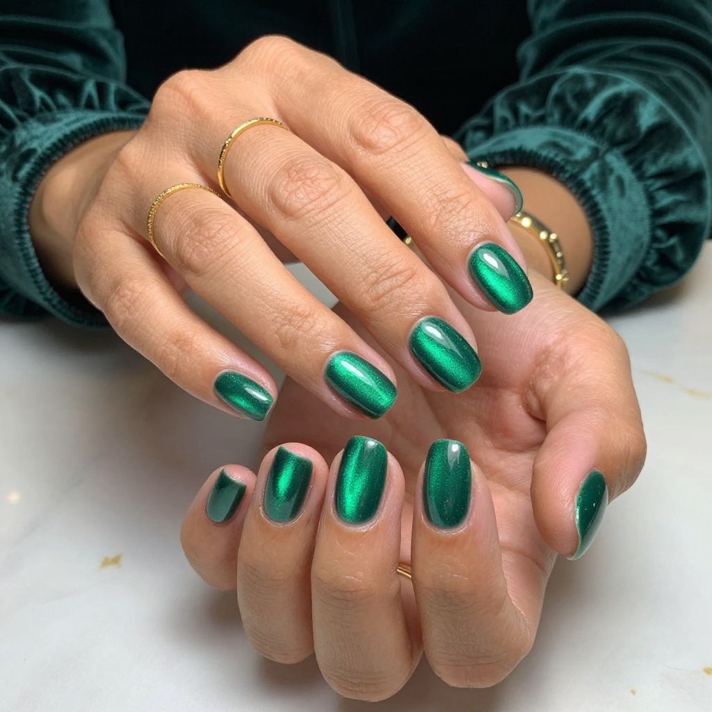 Bold Emerald Cat Eyes