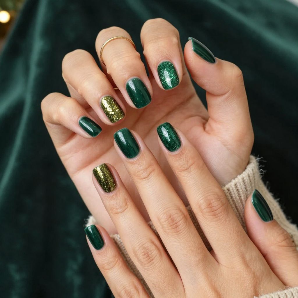 Glittery Pine Green