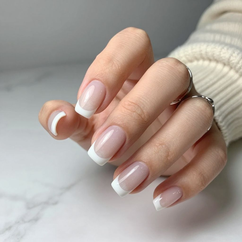 Frosted French Tips
