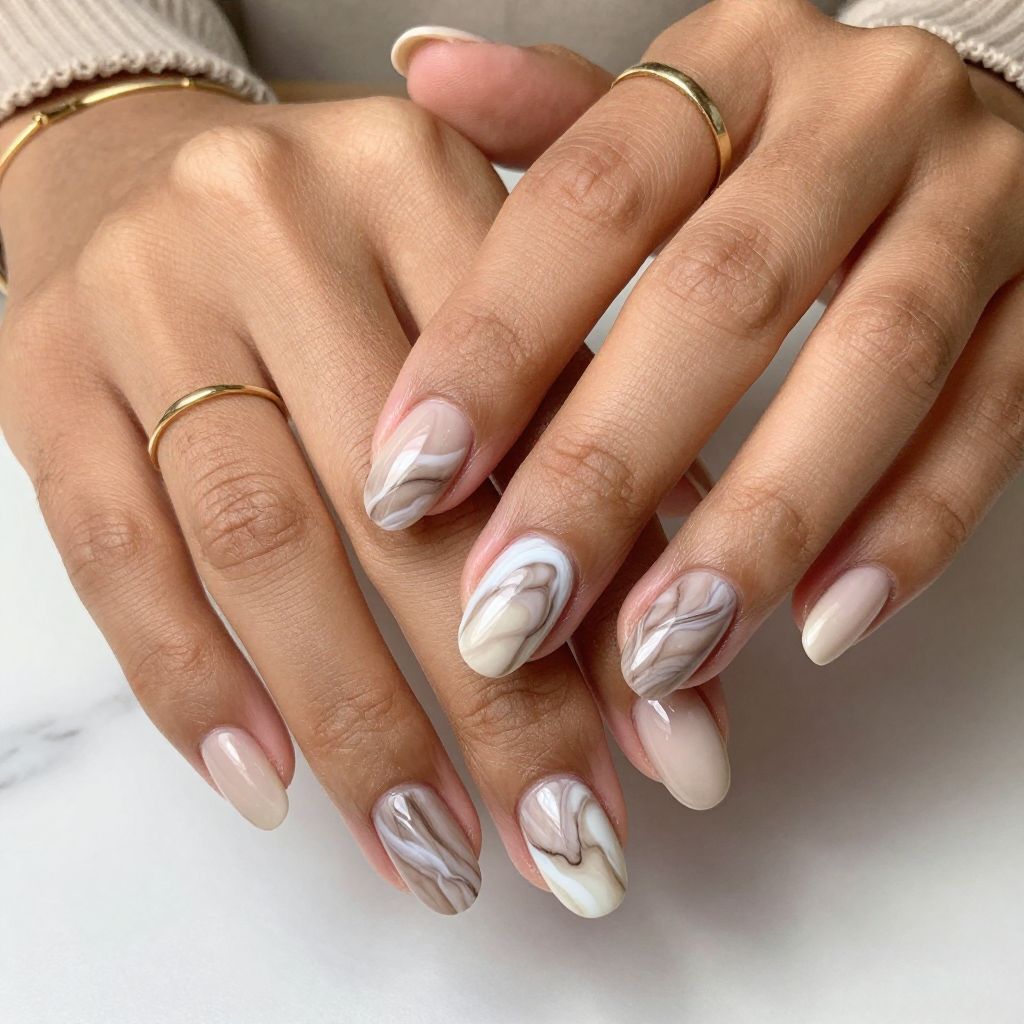 Marbleized Chic Neutrals