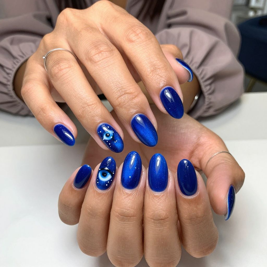 Cosmic Blue Evil Eye Glow
