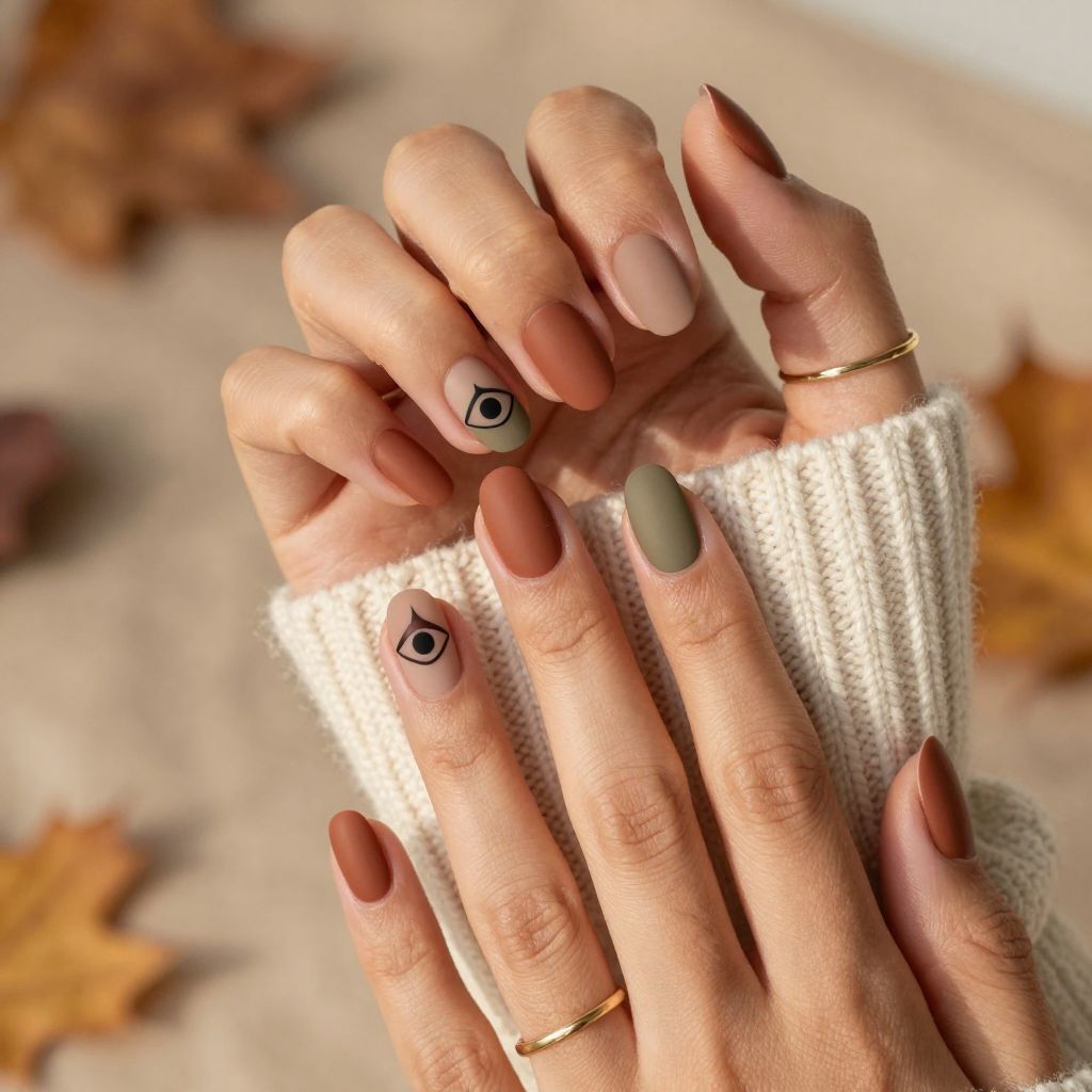 Earthy Tones With Matte Eyes