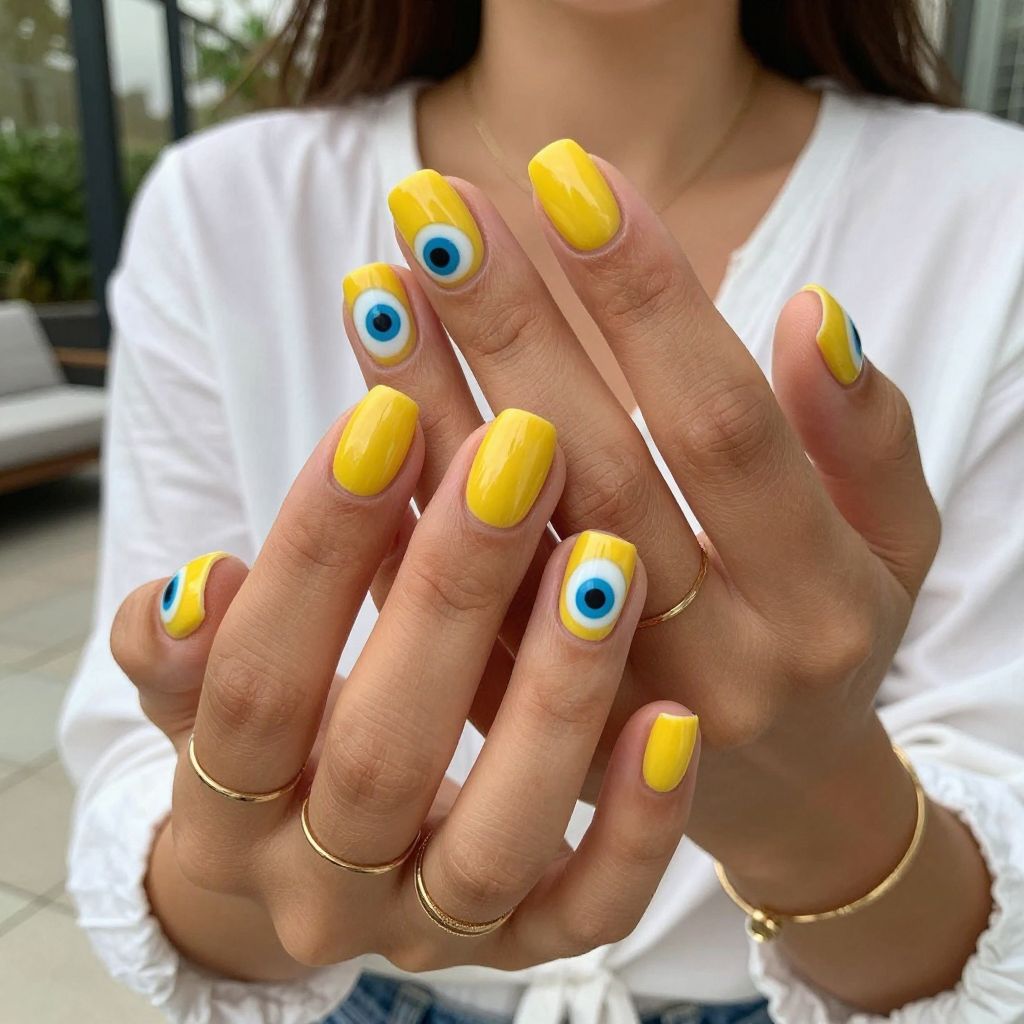 Retro Yellow and Blue Eye Pop
