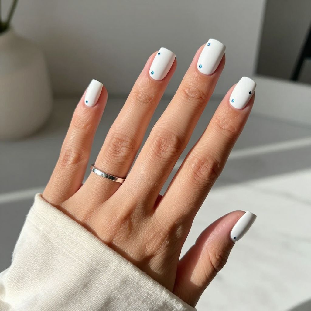 Minimalist White With Tiny Eyes
