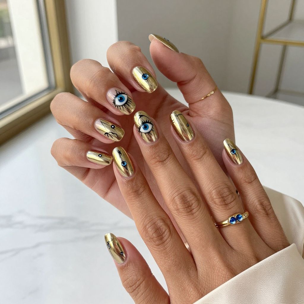 Golden Goddess Evil Eye Elegance