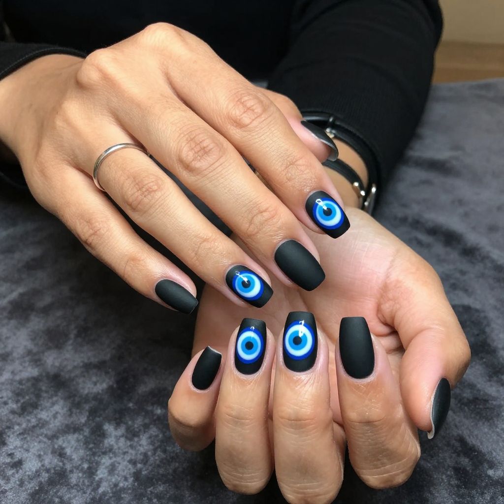 Matte Black and Electric Eye Contrast