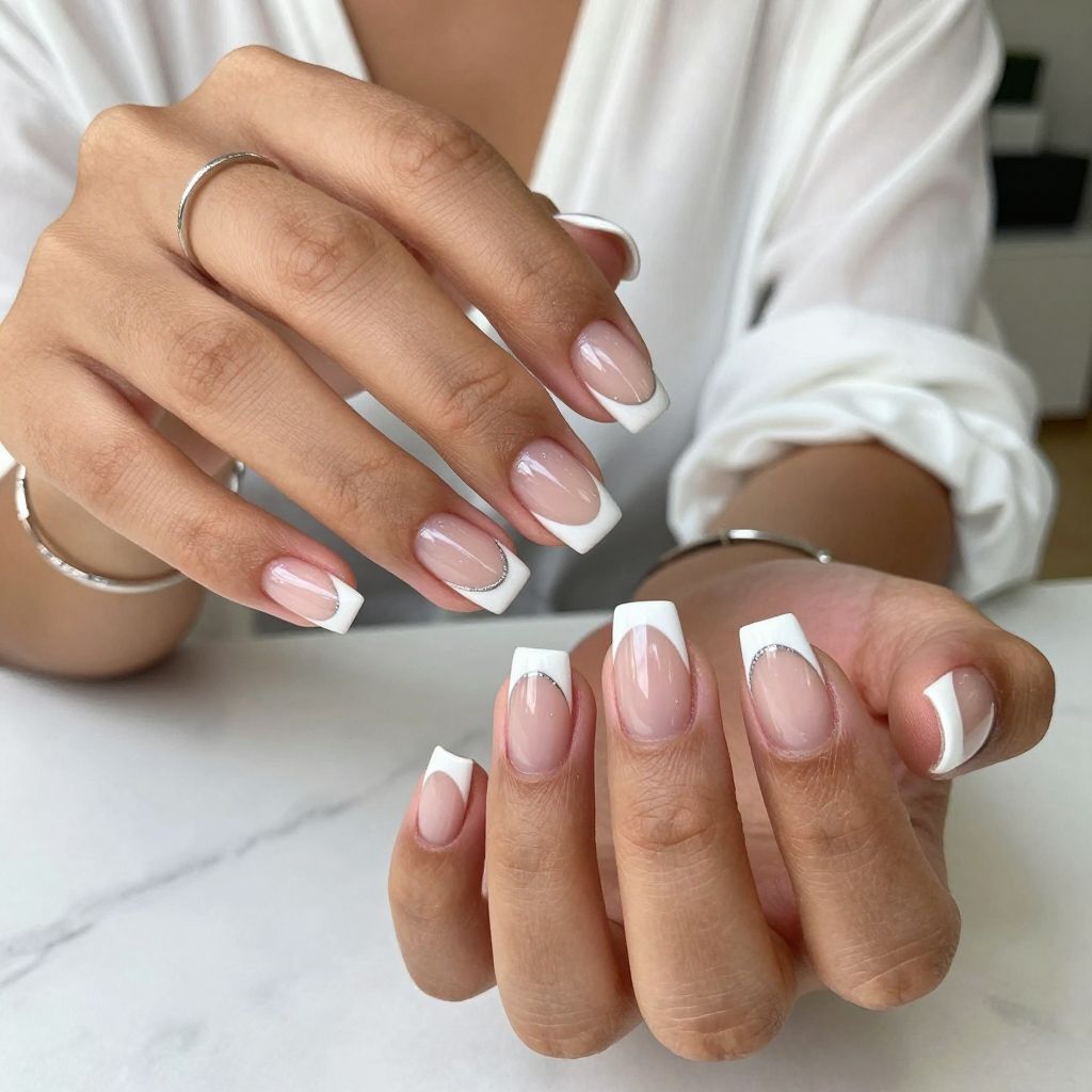 French Tips with Negative Space