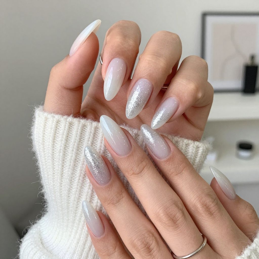Frosty Ghost Tips with Silver Glitter