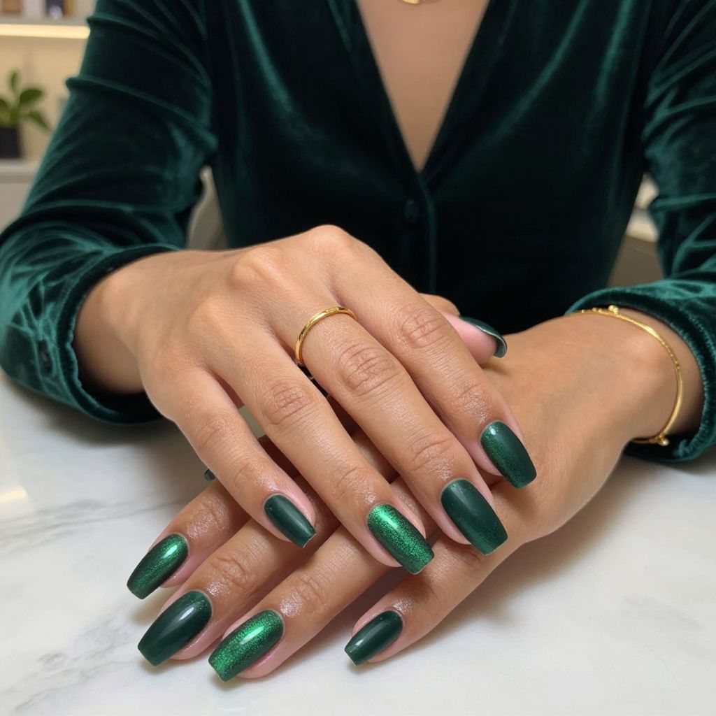 Dark Green Velvet Effect
