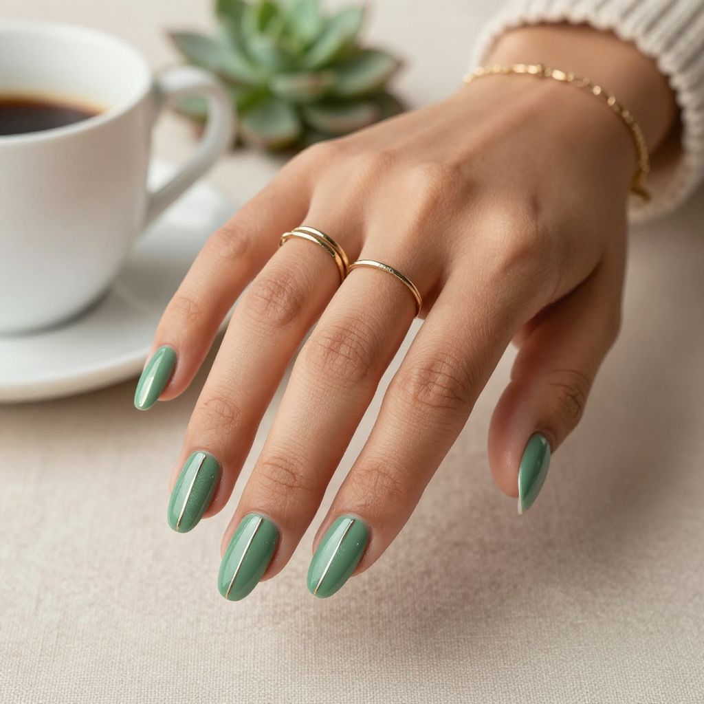 Sage Green Stripe Accent