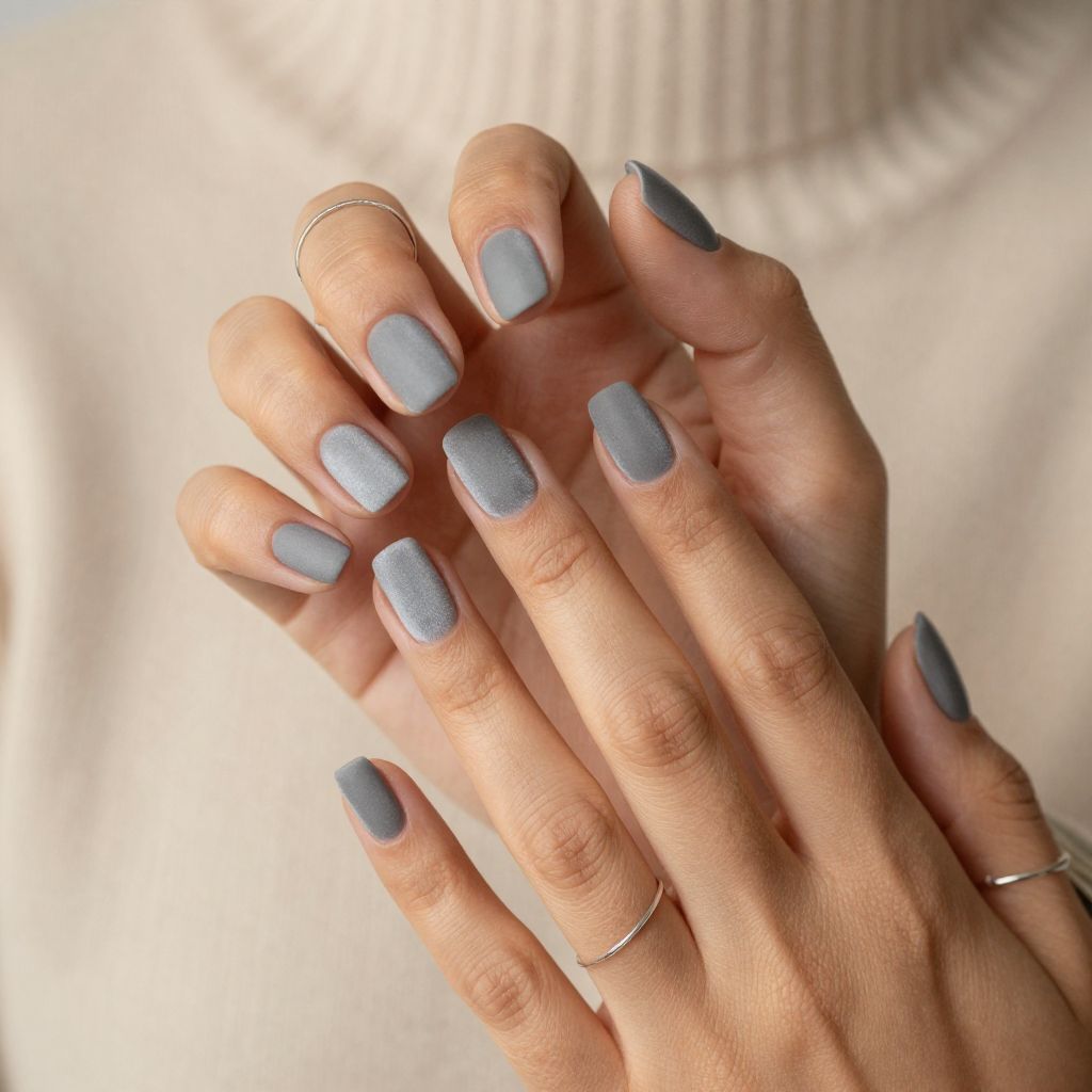 Soft Grey Velvet Matte