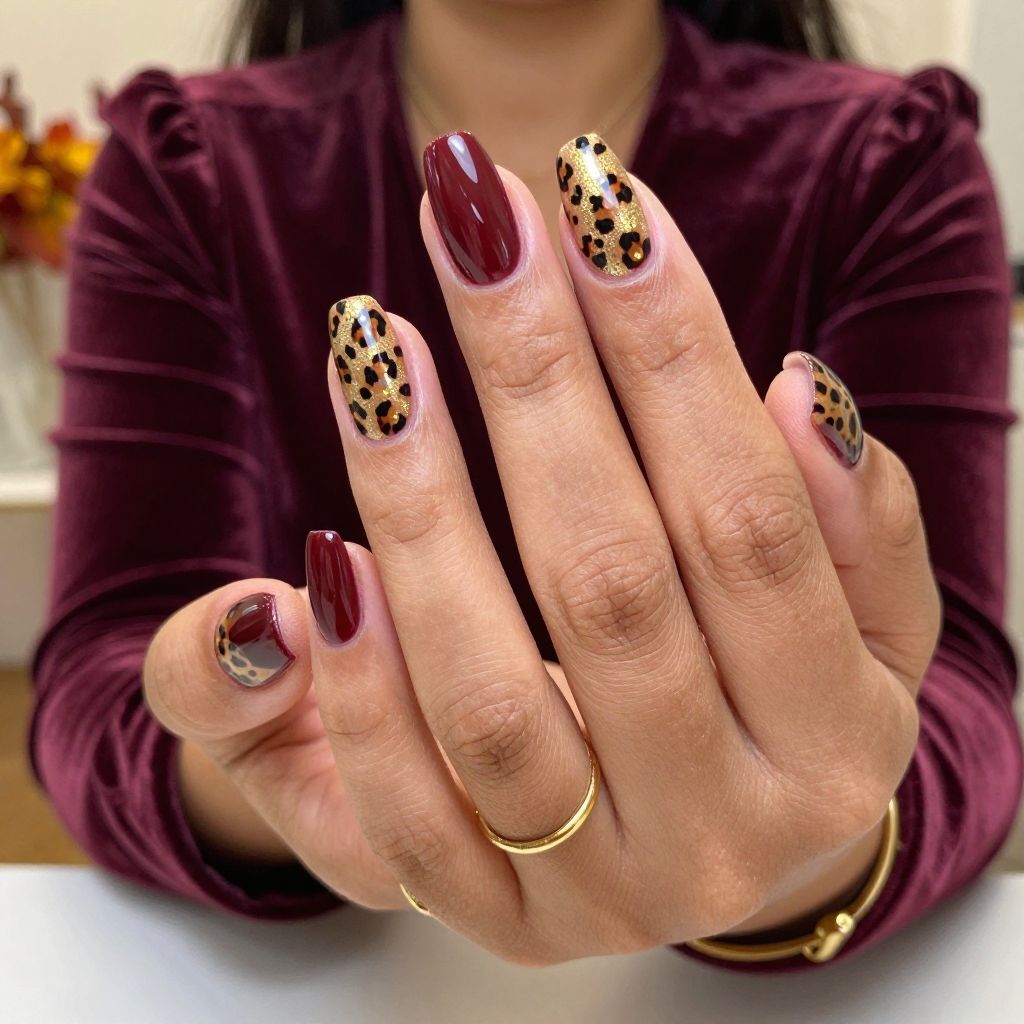 Rich Burgundy Leopard Luxe