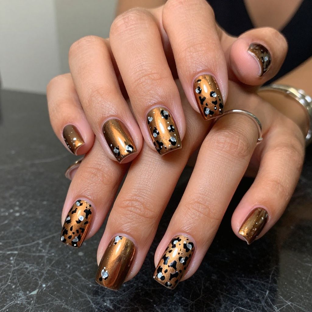 Metallic Leopard with Chrome Highlights