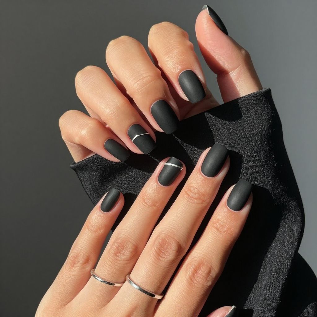 Sleek Black Satin