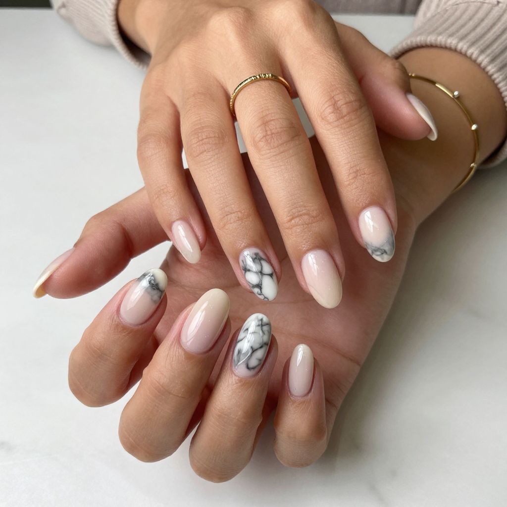 Nude Chrome and Marble Fusion