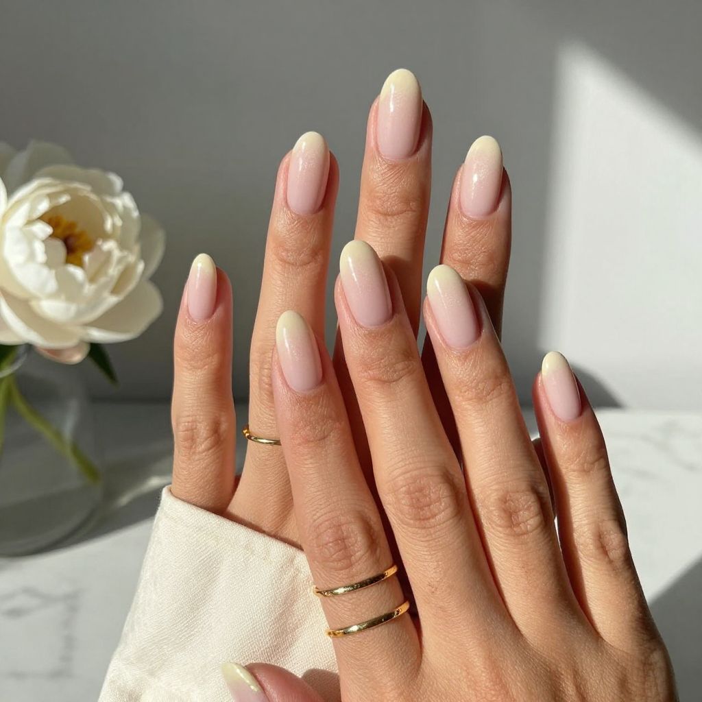 Soft Ombre Nude Pink Glow