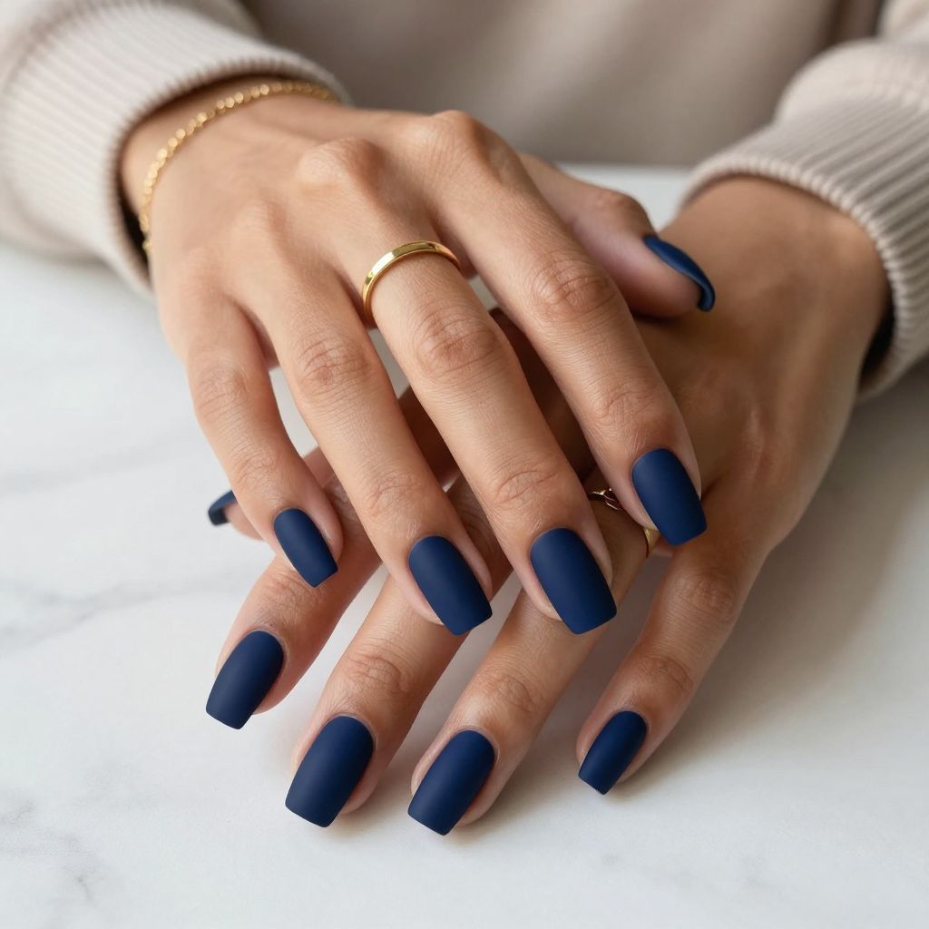 Midnight Blue Satin