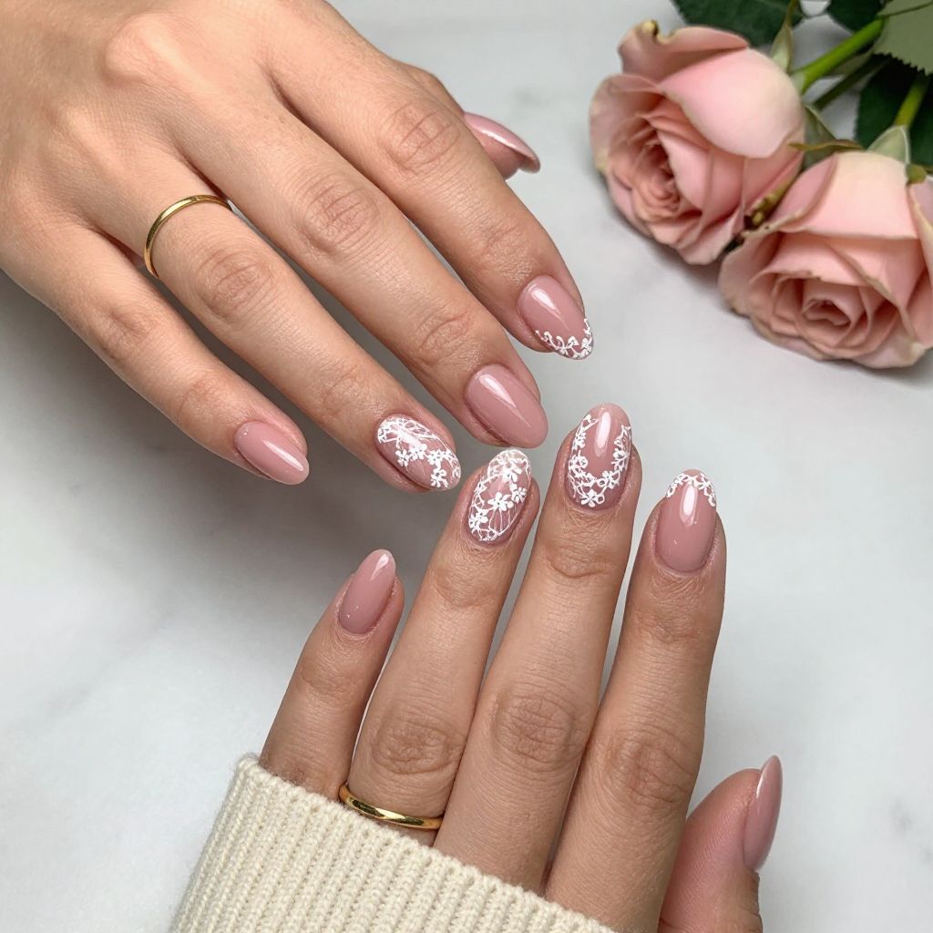 Antique Rose with Lace Detailing