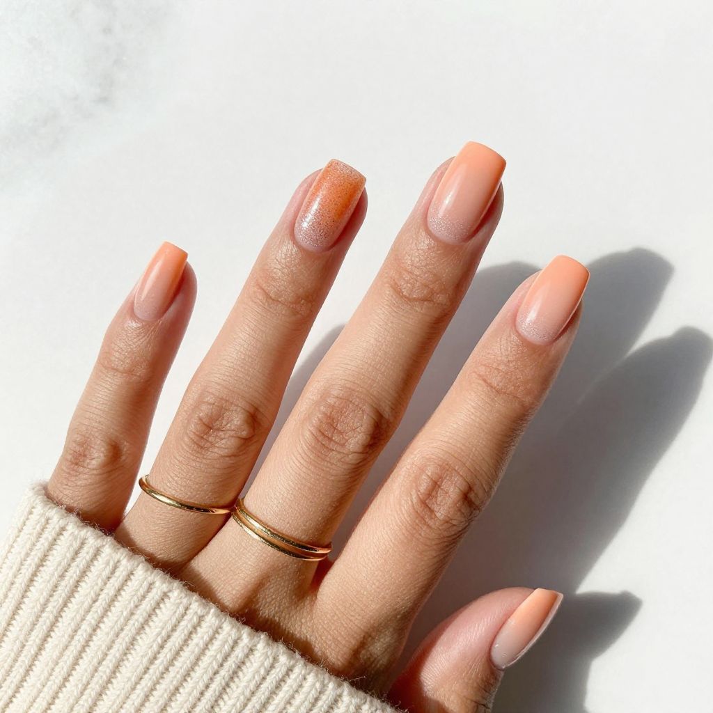 Peach Glitter Fade