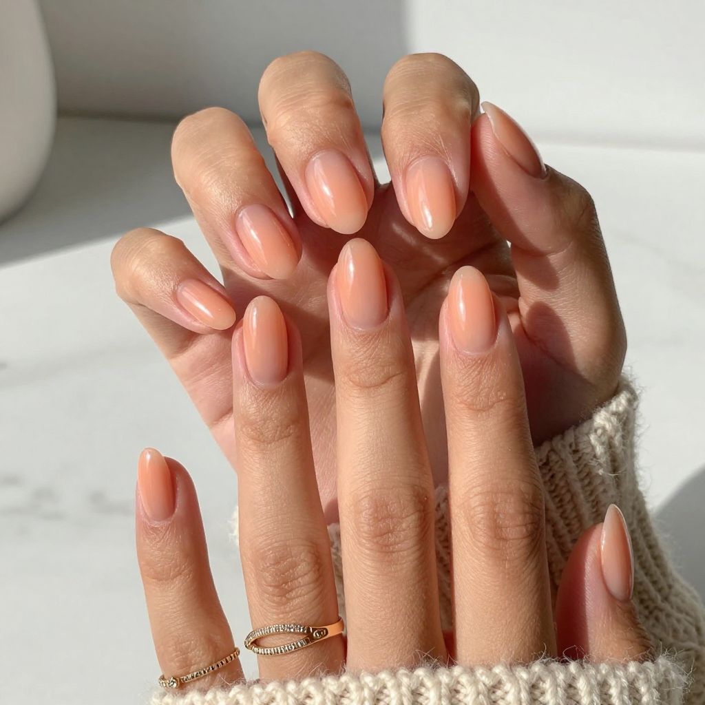 Peach Jelly Nails