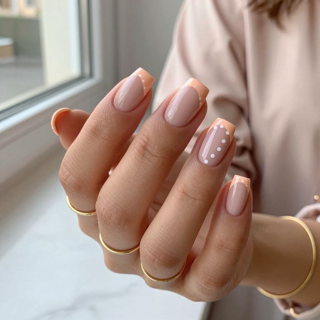 Peach Polka Dot French Hybrid