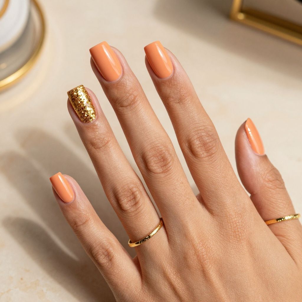 Peach and Gold Glamour