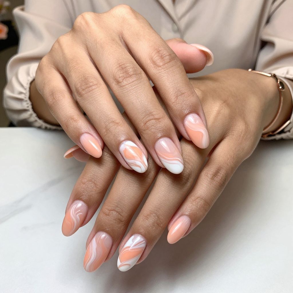 Peach Marble Swirl