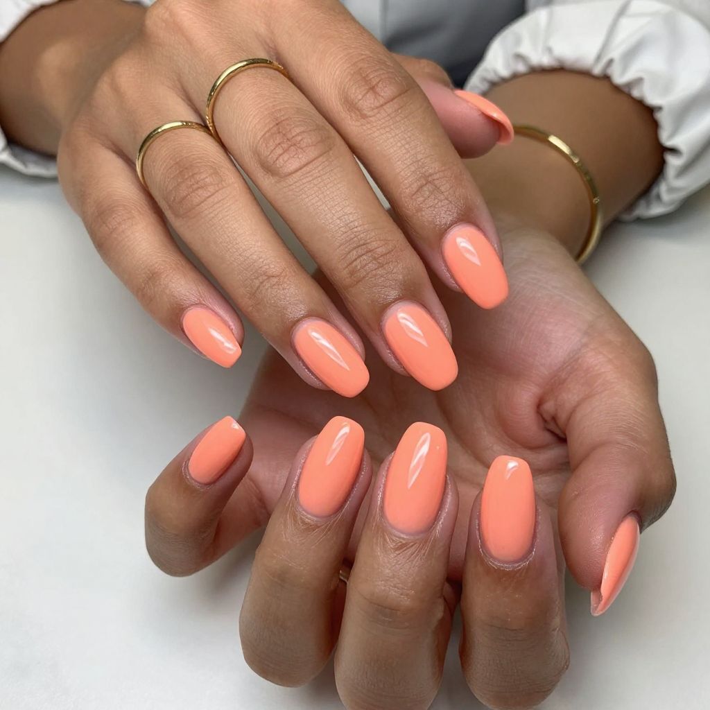 Bold Peach Neon Pop