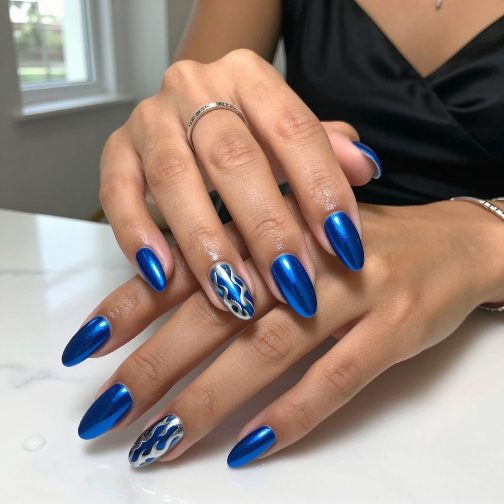 Metallic Blue Flame