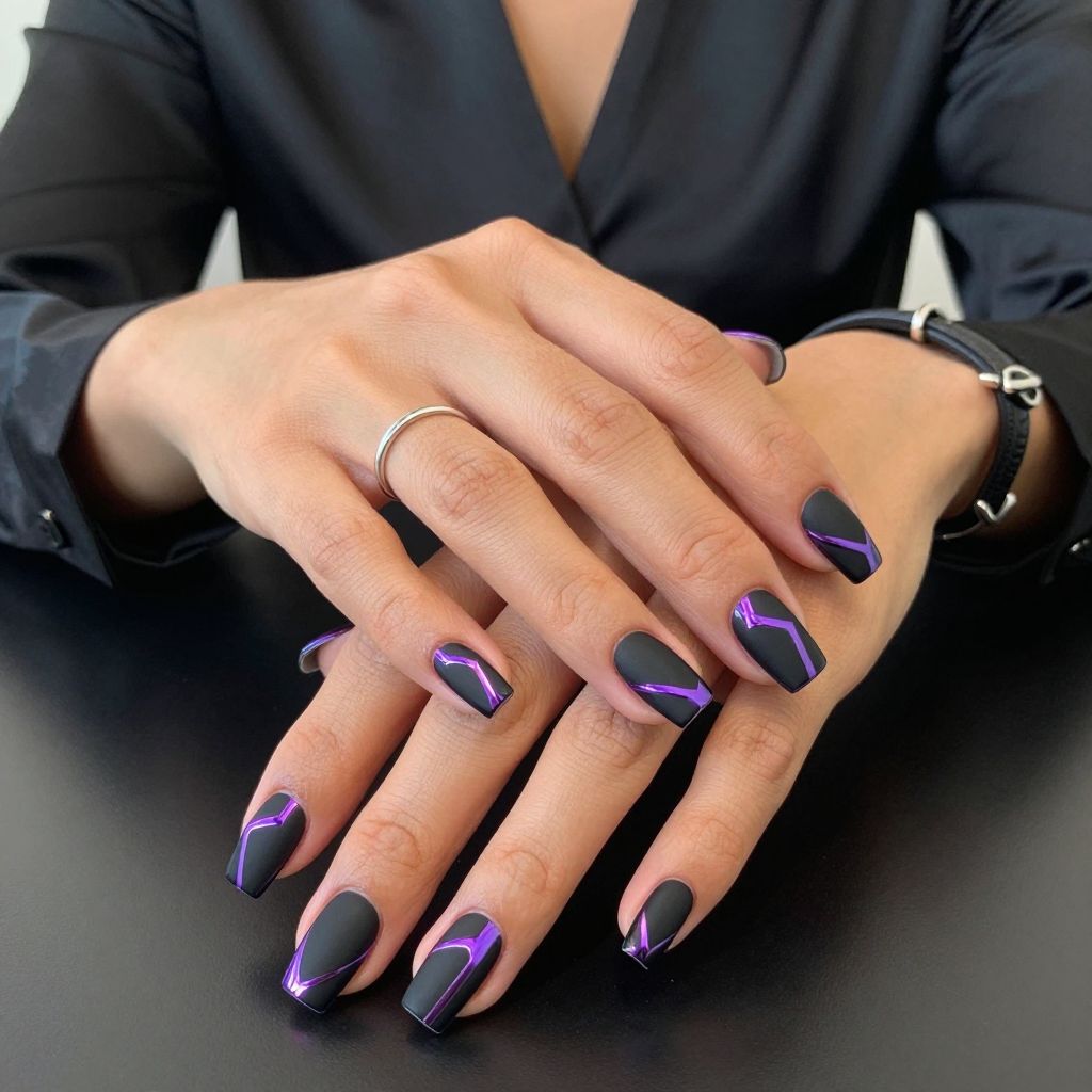 Electric Purple Chrome Geometric