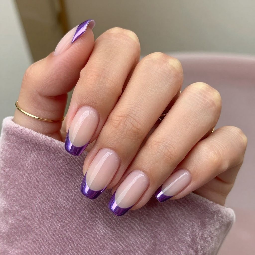 Sleek Amethyst Chrome French
