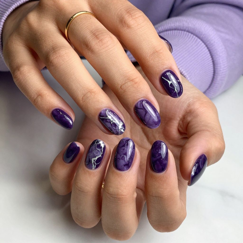 Deep Purple Chrome Marble
